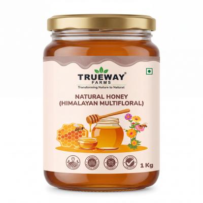 Trueway Farms Organic Pure Honey | Guaranteed Pure & Natural | Sourced From Sunderbans And Other Forests | Rich In Antioxidant | German Lab Tested | 500+ Quality Tests | No Added Sugar, 1kg