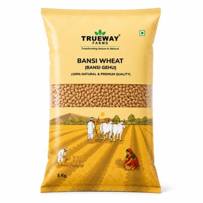 Trueway Farms Bansi Wheat (bansi Gehu) 5 Kg | Premium Quality Whole Wheat Grain | Natural Wheat For Atta, Flour & Daily Cooking