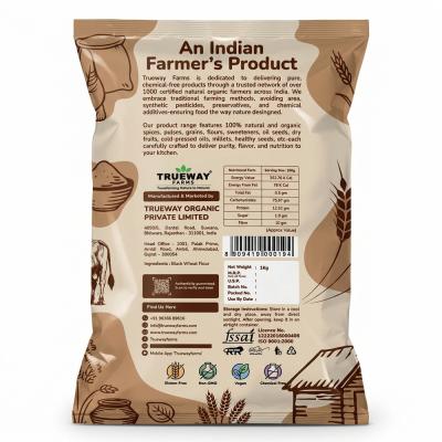 Trueway Farms Organic Black Wheat Flour (kala Gehu Atta) –5kg | Stone Grounded Flour | High Fiber, Low Gi, Low Gluten | Antioxidant Rich